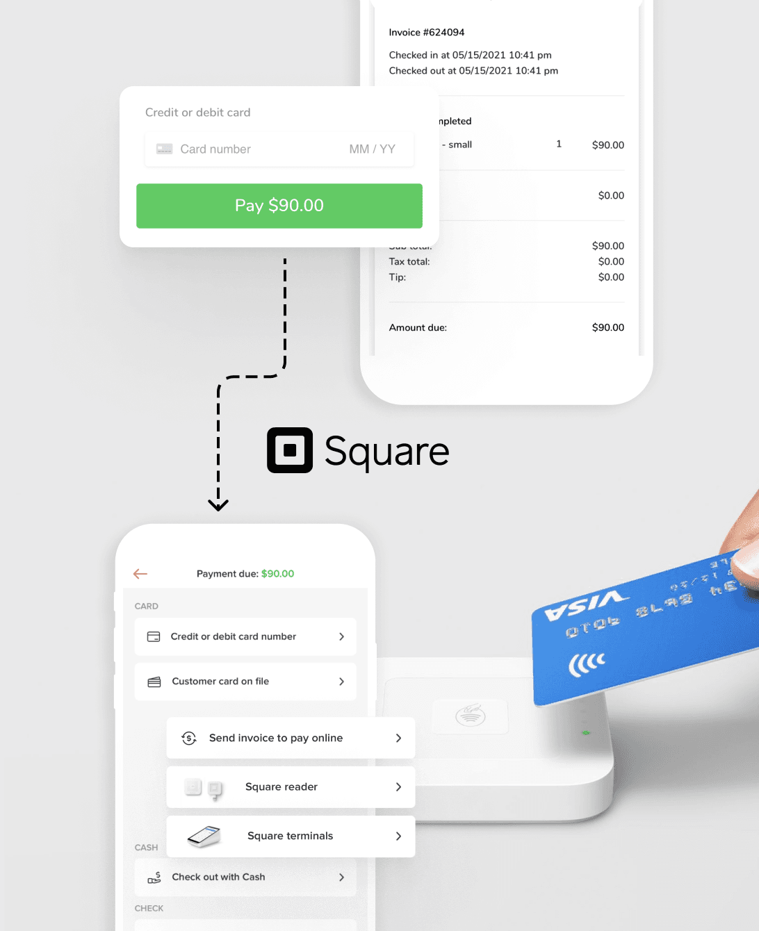 Square payment illustration