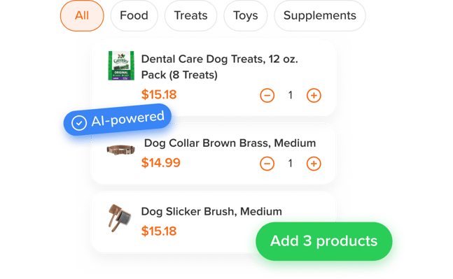 Visual of MoeGo software personalized upsell opportunity option.
