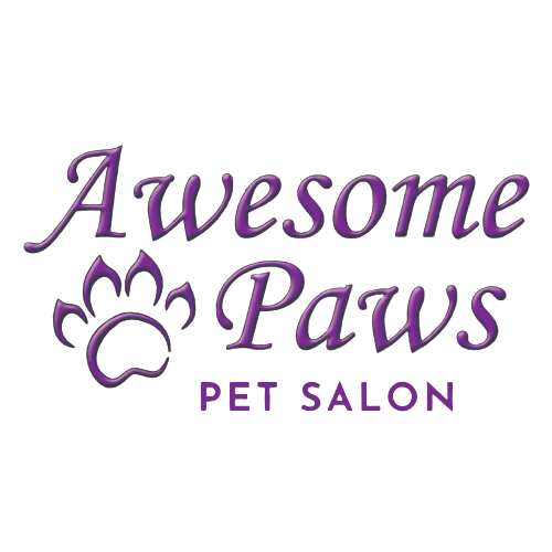 Awesome paws cat salon logo