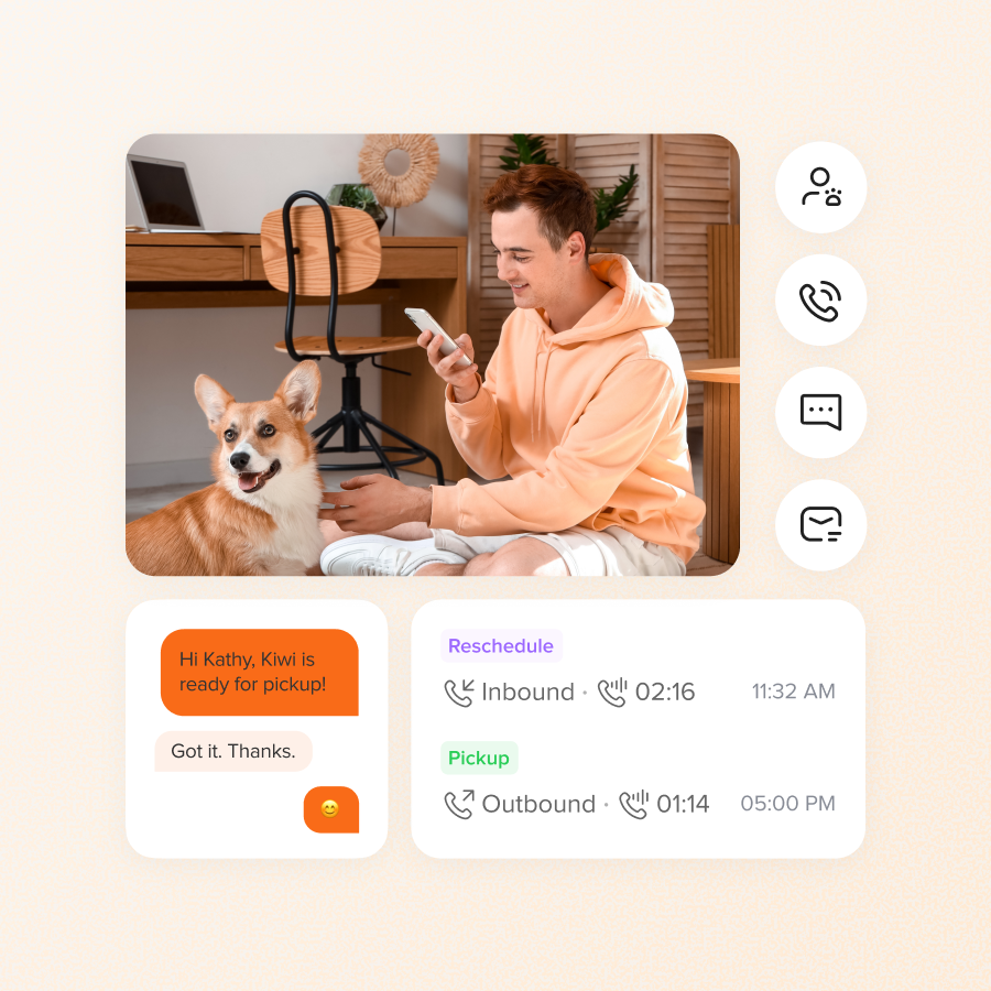 Message center-orange