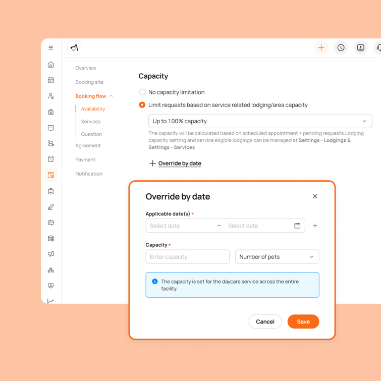 Set Custom Capacity Rules for Peak Dates