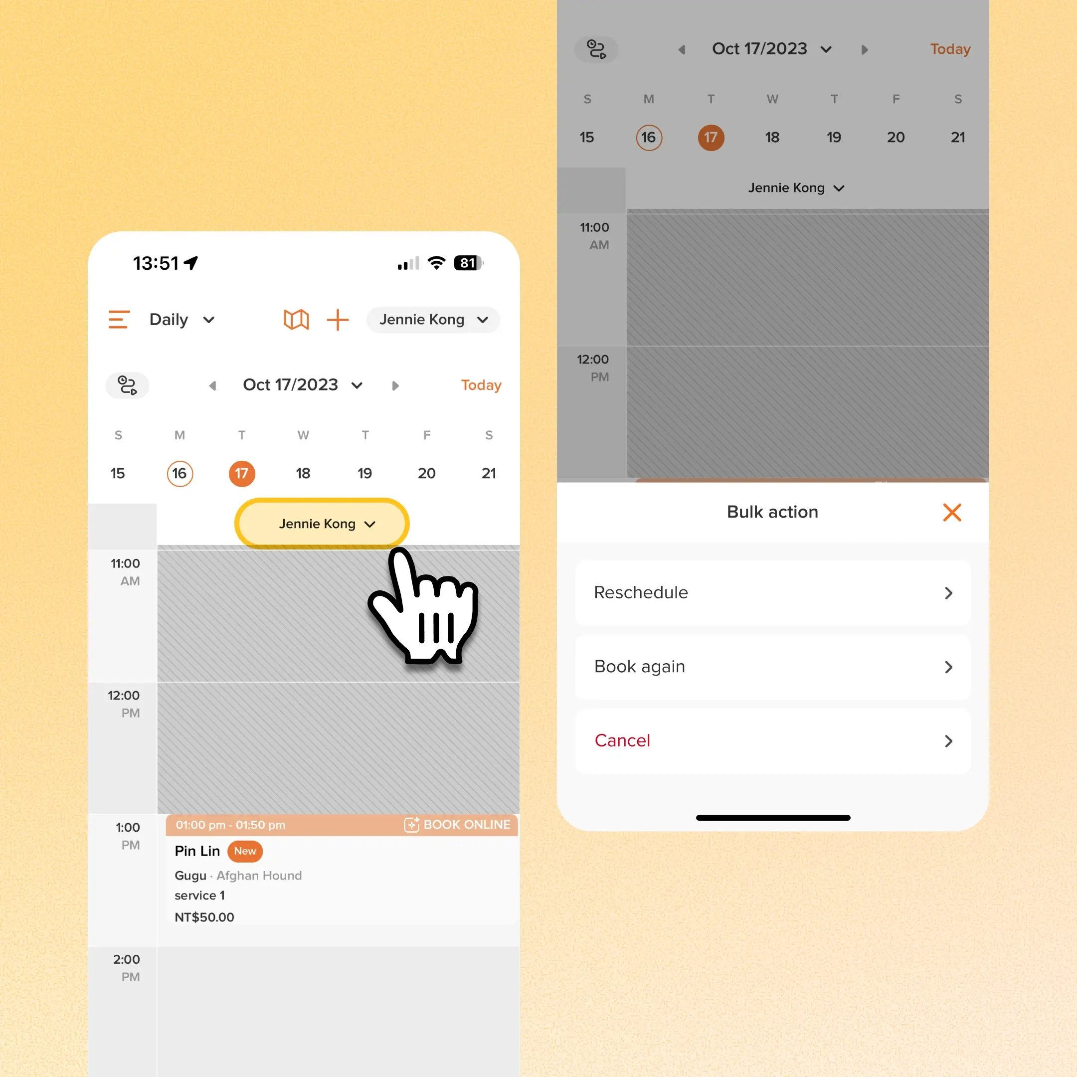 bulk_cancel_reschedule_book_from_calendar_on_mobile_