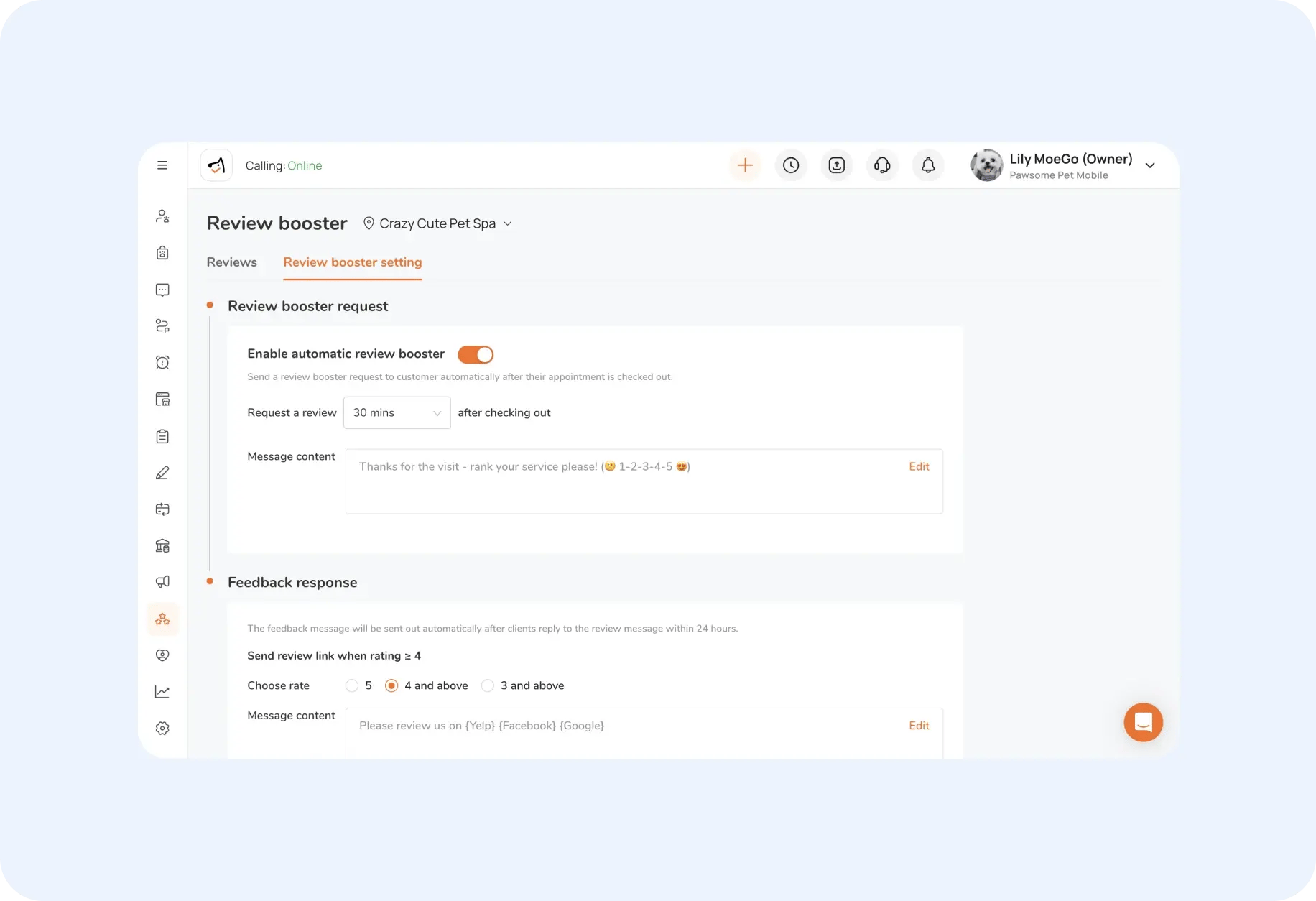 getting more reviews