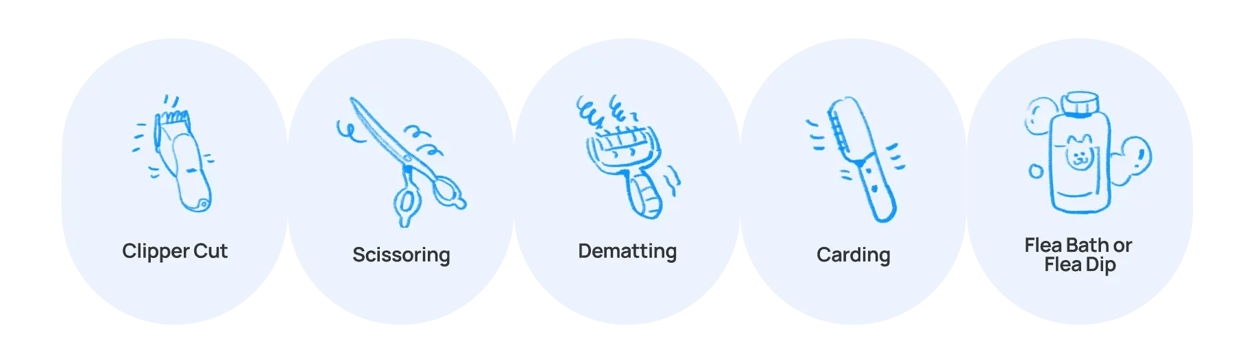 grooming process terms to explain to clients