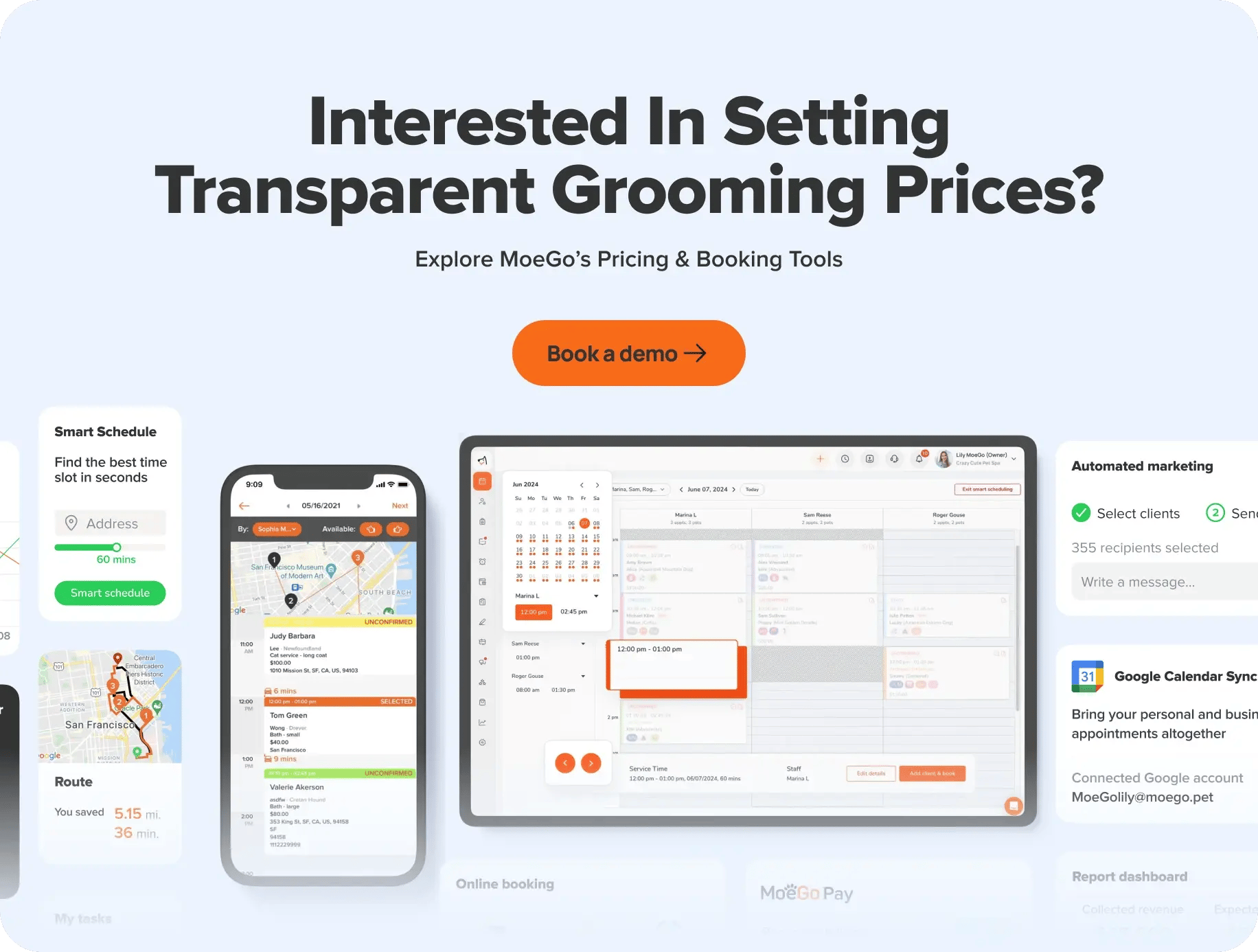 interested in setting transparent grooming prices_
