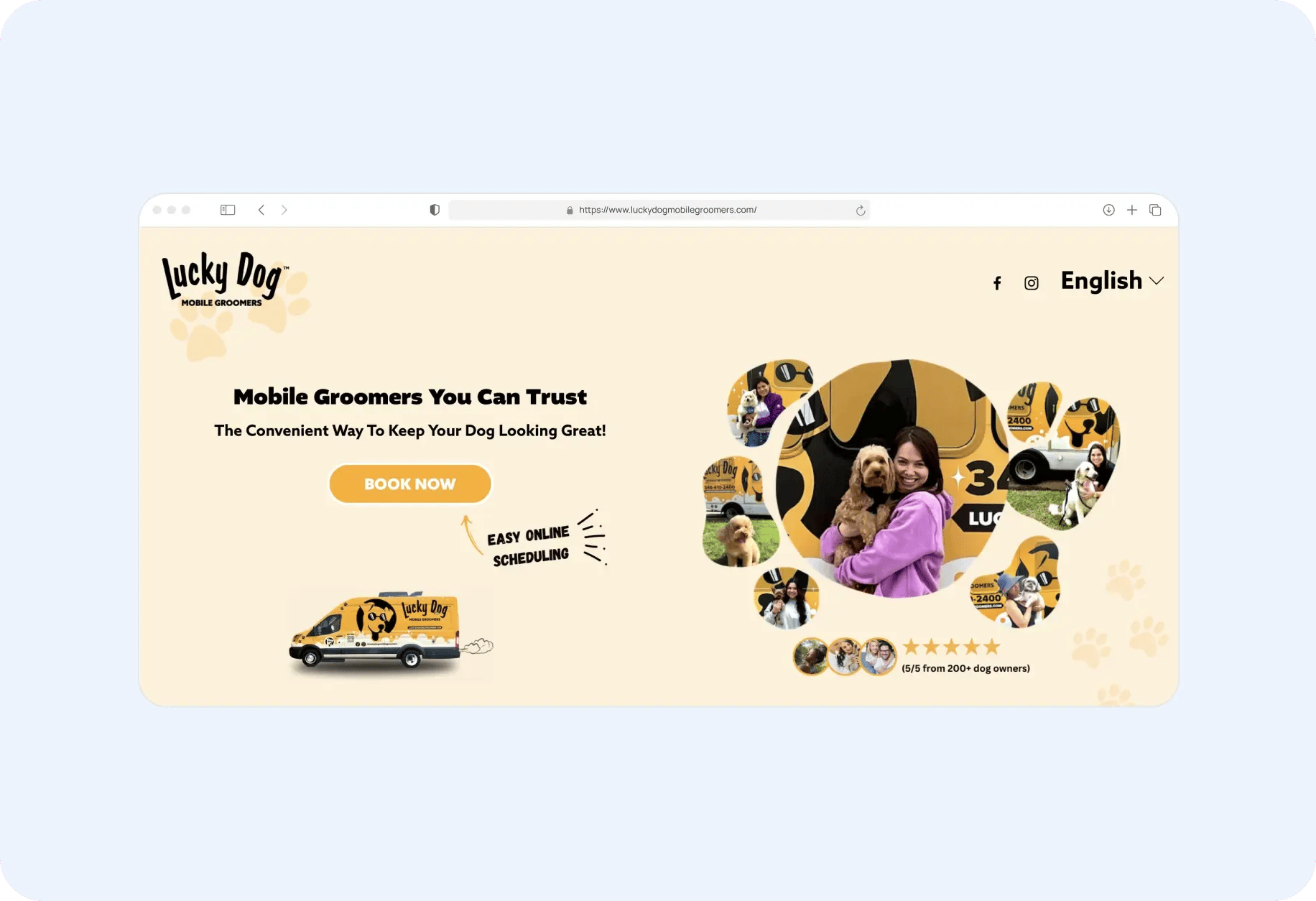 lucky dog groomers website
