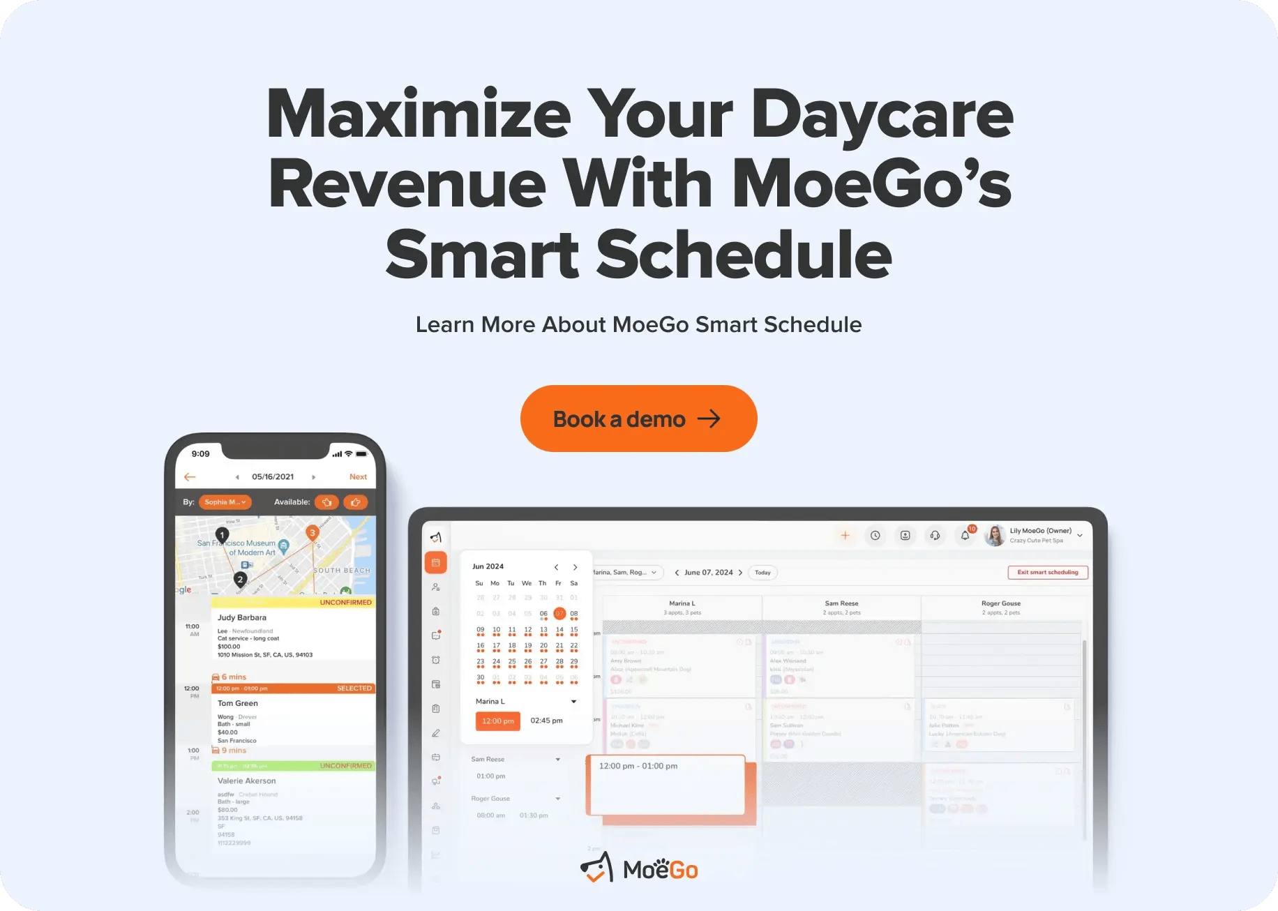 maximize your daycare revenue with moego s smart schedule