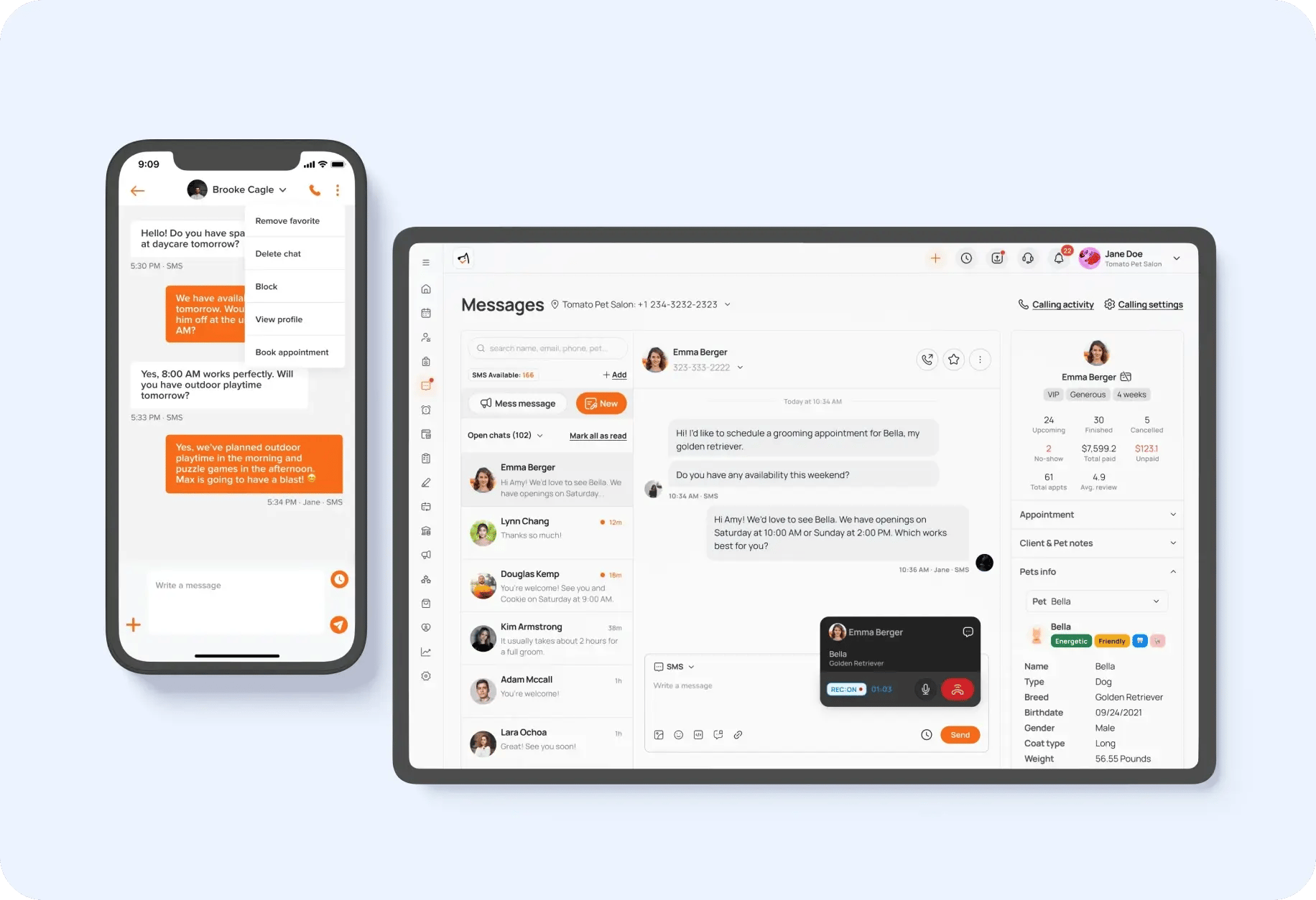 moego message center