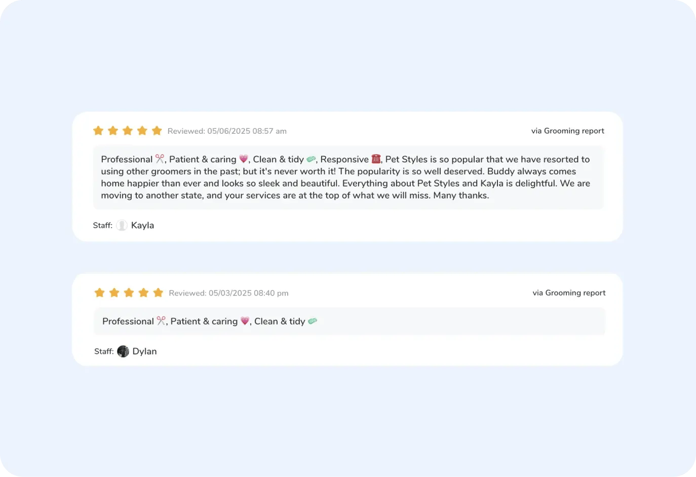 pet styles by jennifer client review