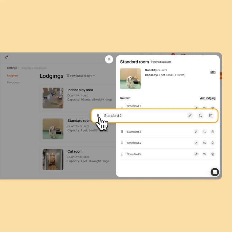 sort your lodging units order your way