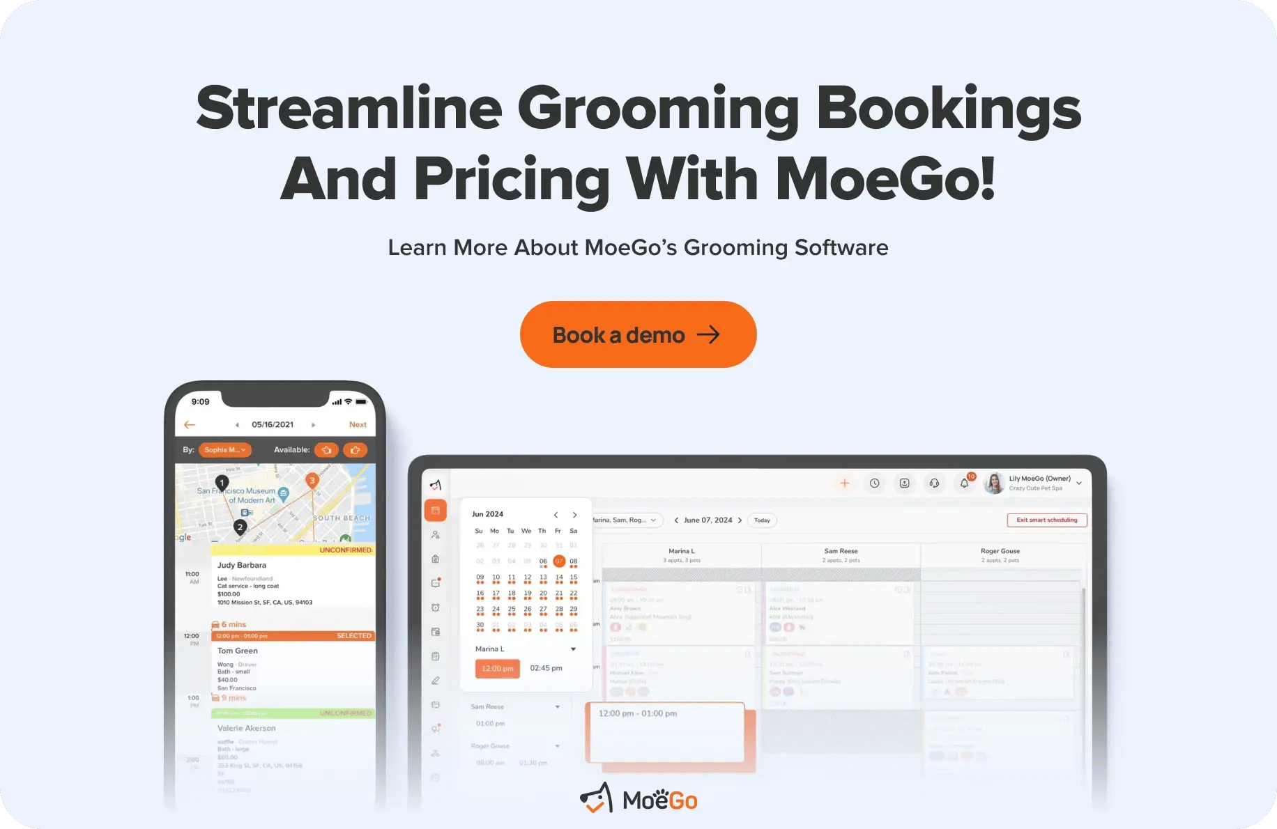 streamline grooming bookings and pricing with moego_
